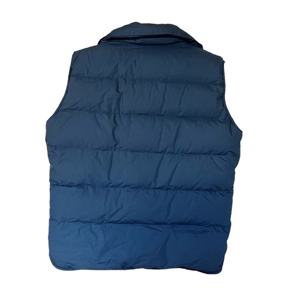 REI Vintage Blue Full Zip Snap Lined GooseDown Puffer Winter Vest Men's Large - Picture 3 of 7